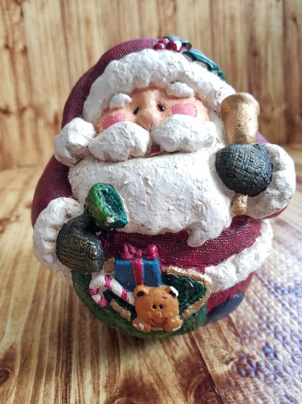 Vintage Santa Claus Figurine Holiday Decor Christmas Country Cottage